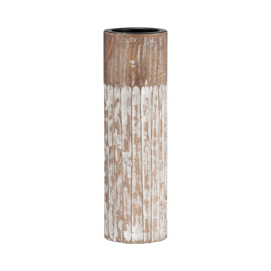 Sagebrook - 14" Wood Accordion Candle Holder