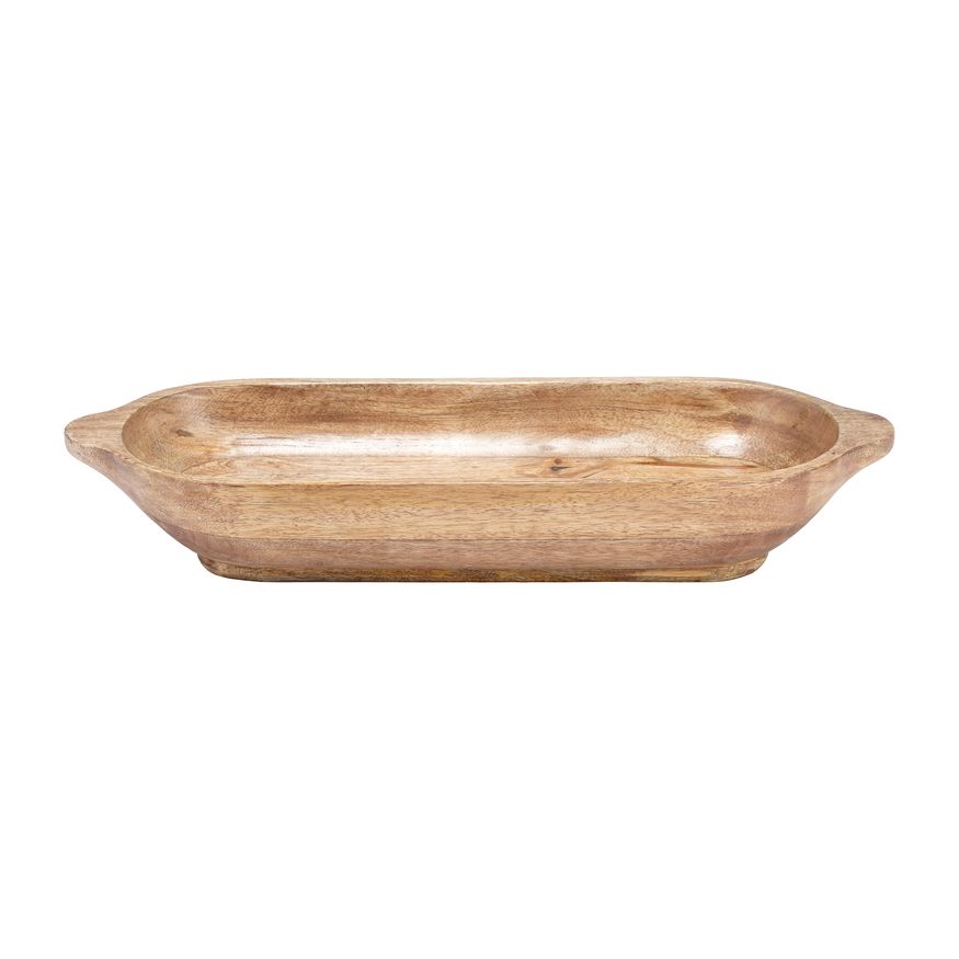 Sagebrook 18"/23" Wood Oval Trays (Set Of 2)