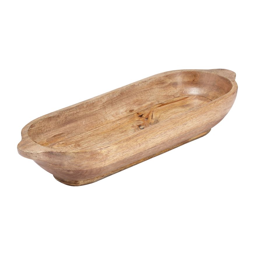 Sagebrook 18"/23" Wood Oval Trays (Set Of 2)