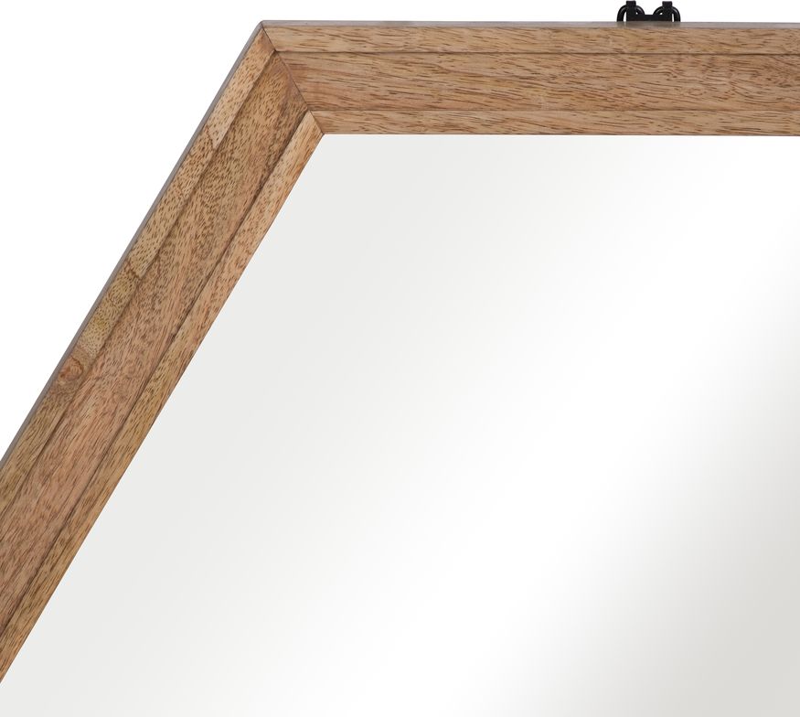 Sagebrook Wood Hexagonal Mirror - Natural