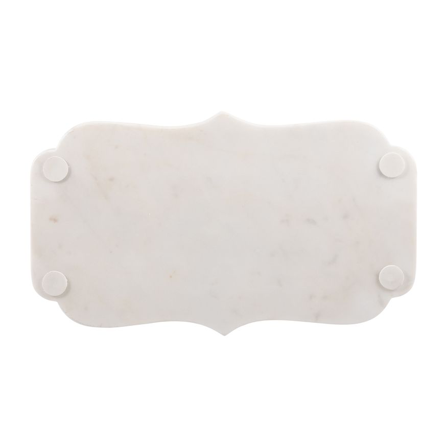 Sagebrook - 15"/18" Marble Accent Trays (Set Of 2) in White