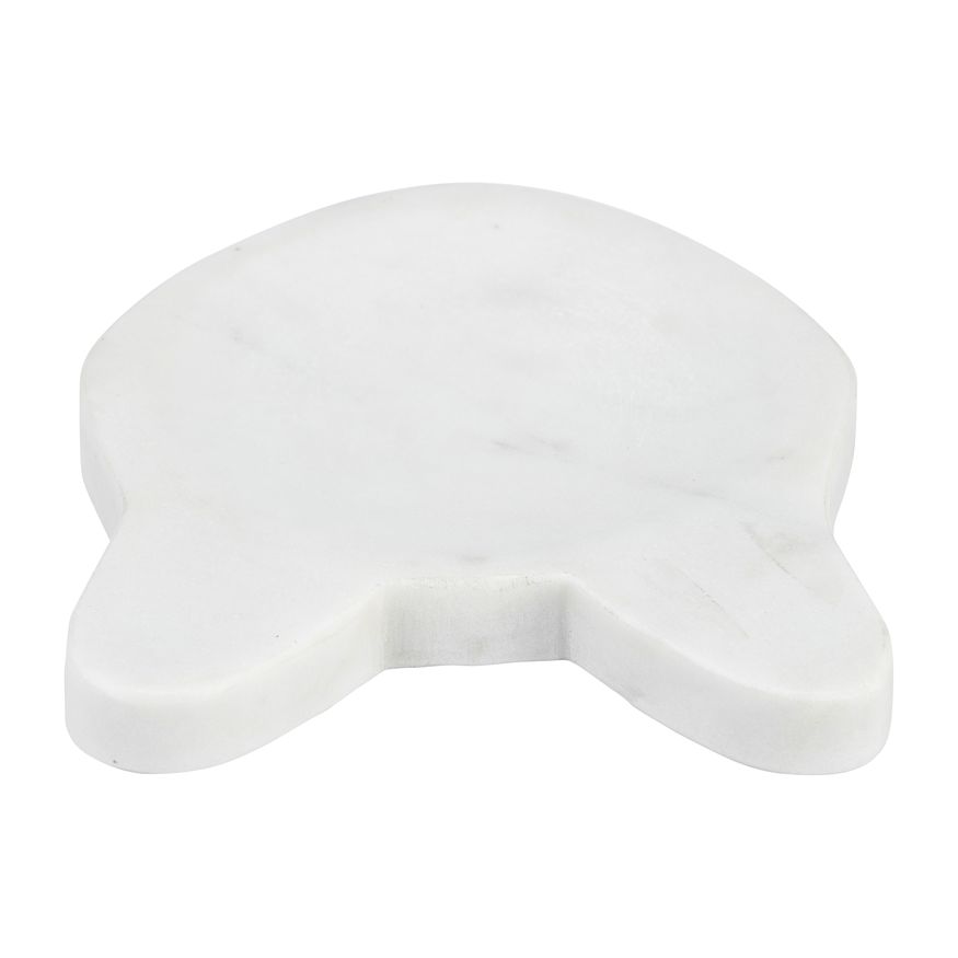 Sagebrook 5" Marble Cat Tray - White