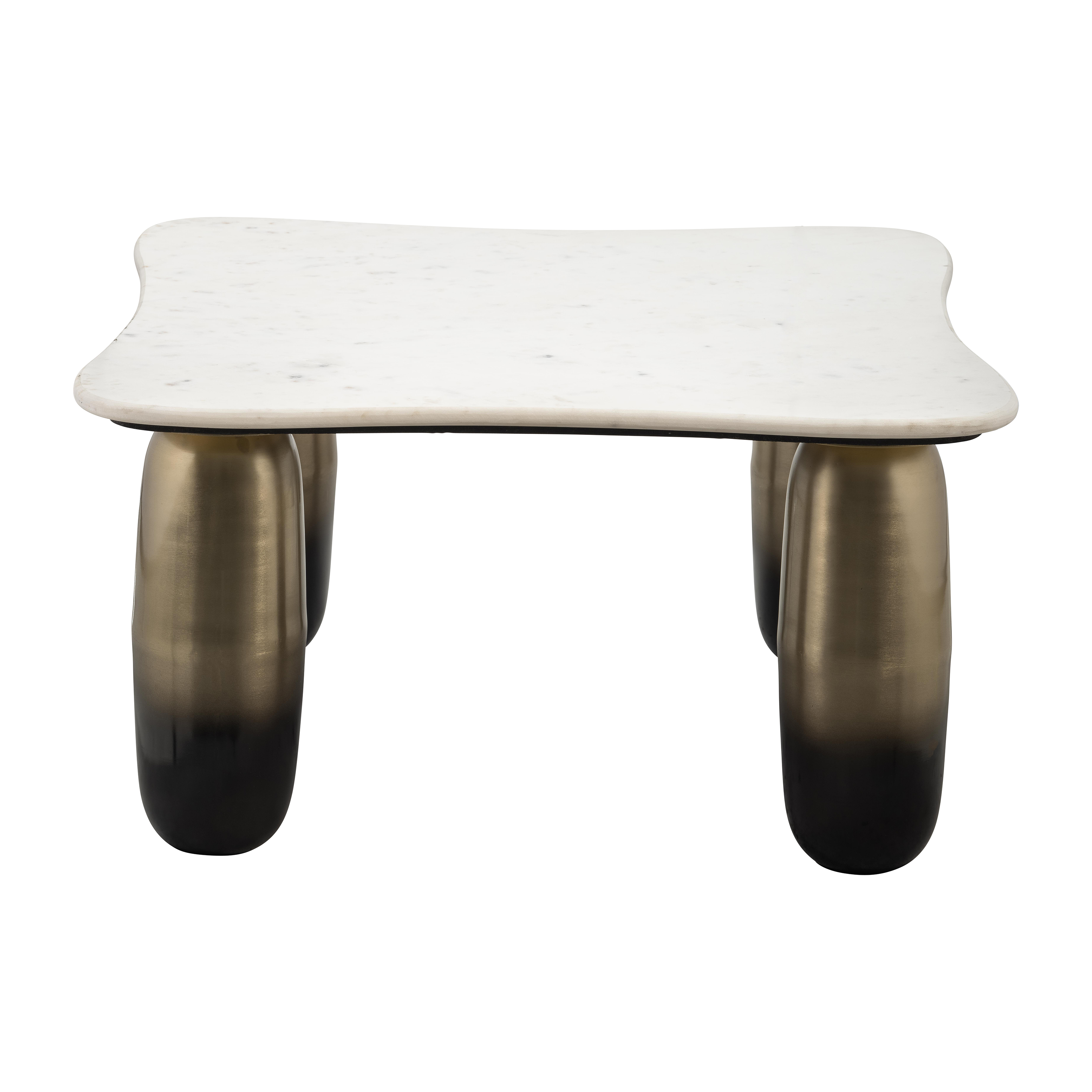 Sagebrook - Marble/Metal Coffee Table in White/Gold