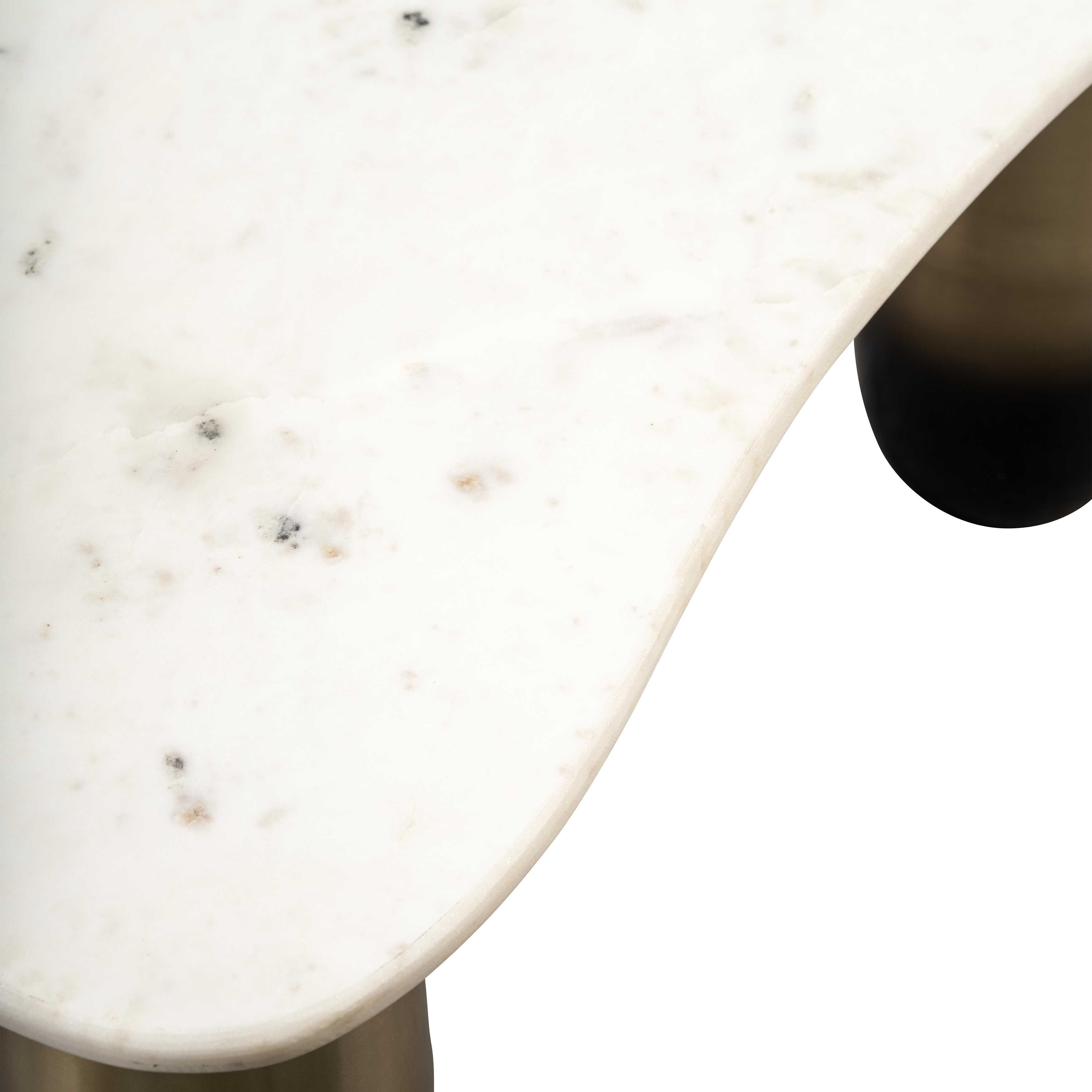 Sagebrook - Marble/Metal Coffee Table in White/Gold