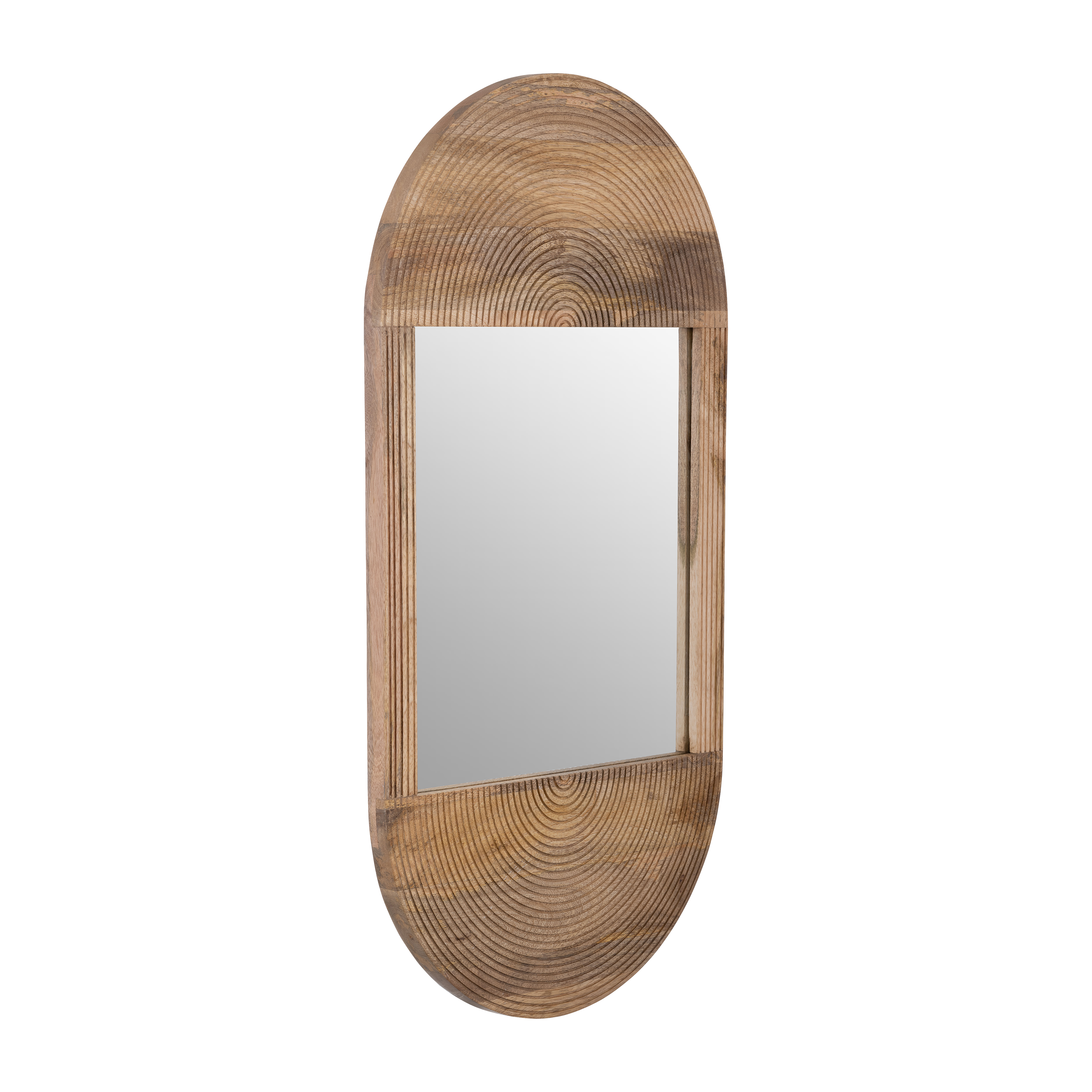 Sagebrook™ 34" Wood Oval Mirror - Brown