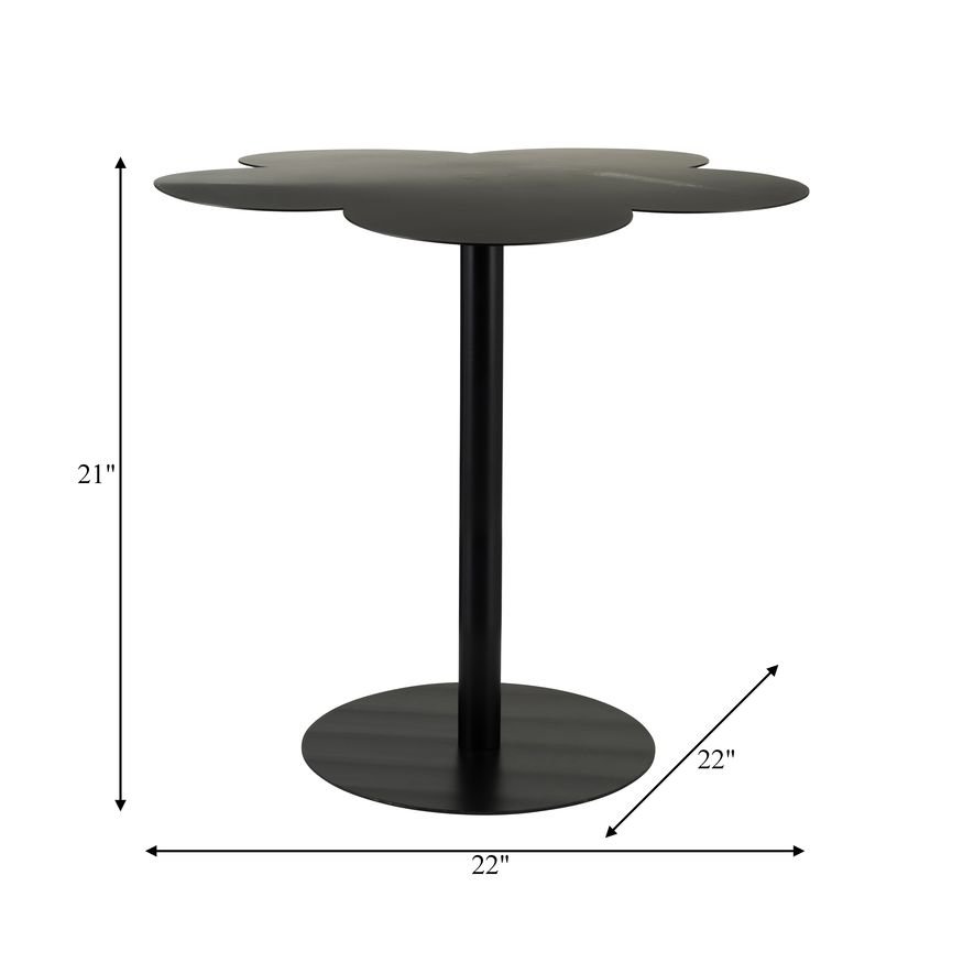 Sagebrook Clover Shaped Side Table - Black