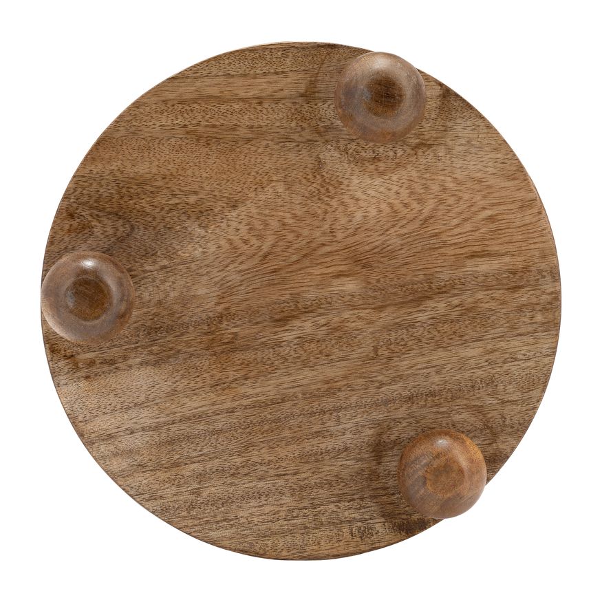 Sagebrook 8/10" Wood Round Risers (Set Of 2) - Natural