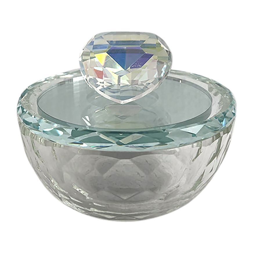 Sagebrook 4" Glass Trinket Box With Heart