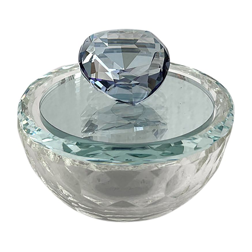 Sagebrook 4" Glass Trinket Box With Heart