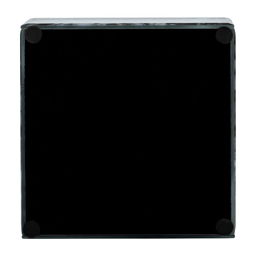 Sagebrook - 6"x5" Glass Jewelry Box Quartz Top in Black