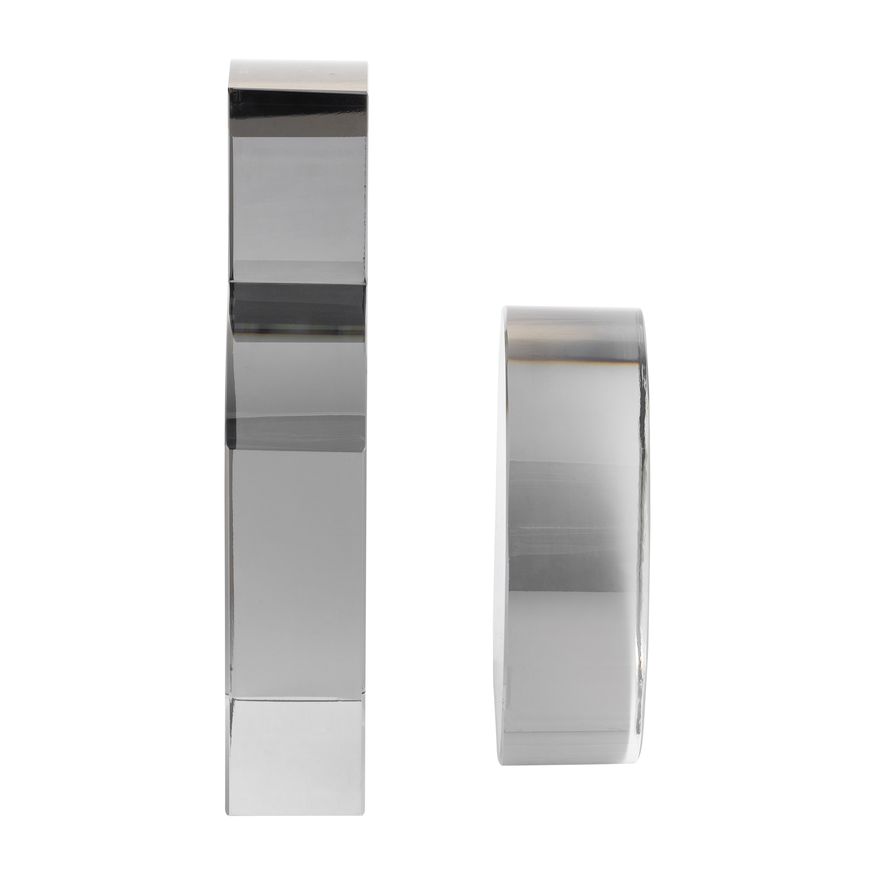 Sagebrook - 7" Glass Contemporary Bookends (Set Of 2) in Smoke