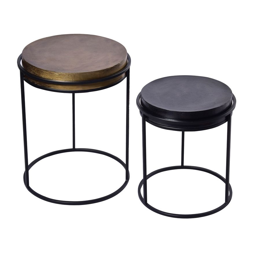 Sagebrook Metal Nested Round Side Table Set