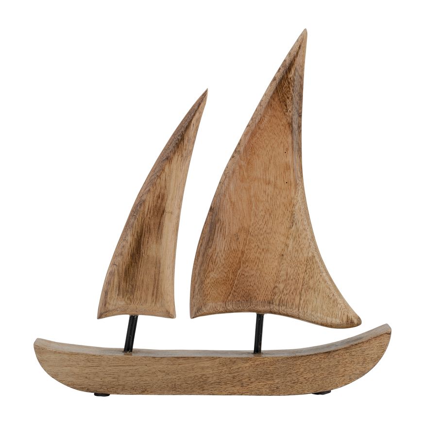 Sagebrook 11"x12" Wood Sailboat - Brown