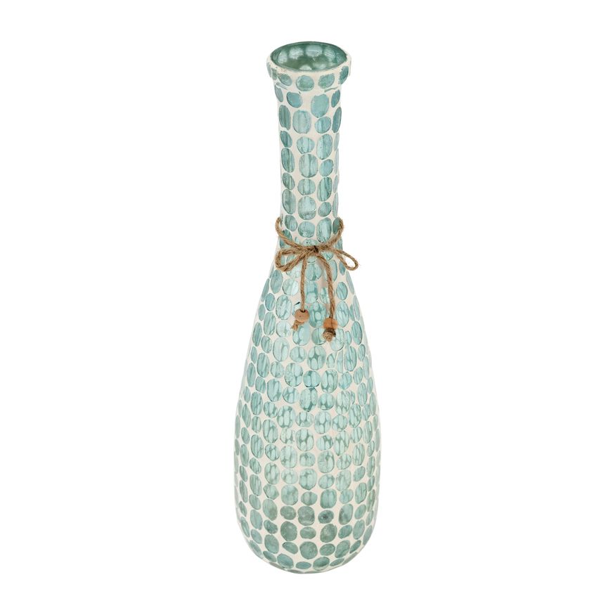 Sagebrook 16" Glass Mosaic Vase - Blue