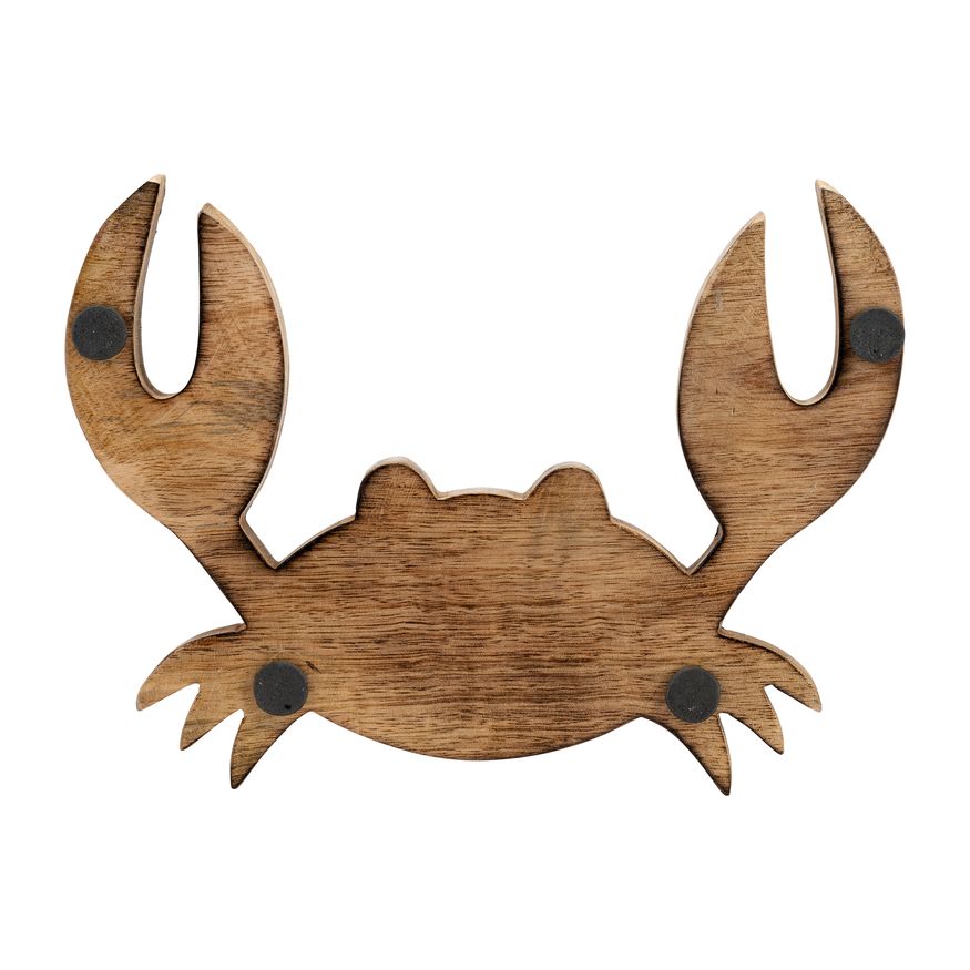 Sagebrook - 8" Wood Crab Decor in Brown