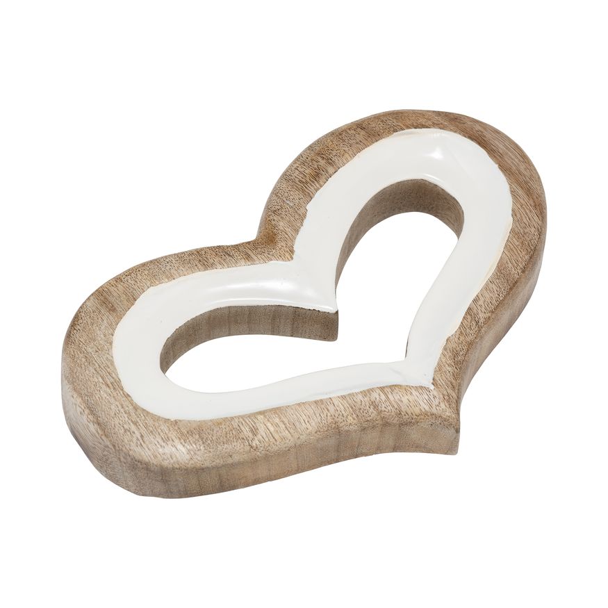 Sagebrook 10" Wood Heart Decor