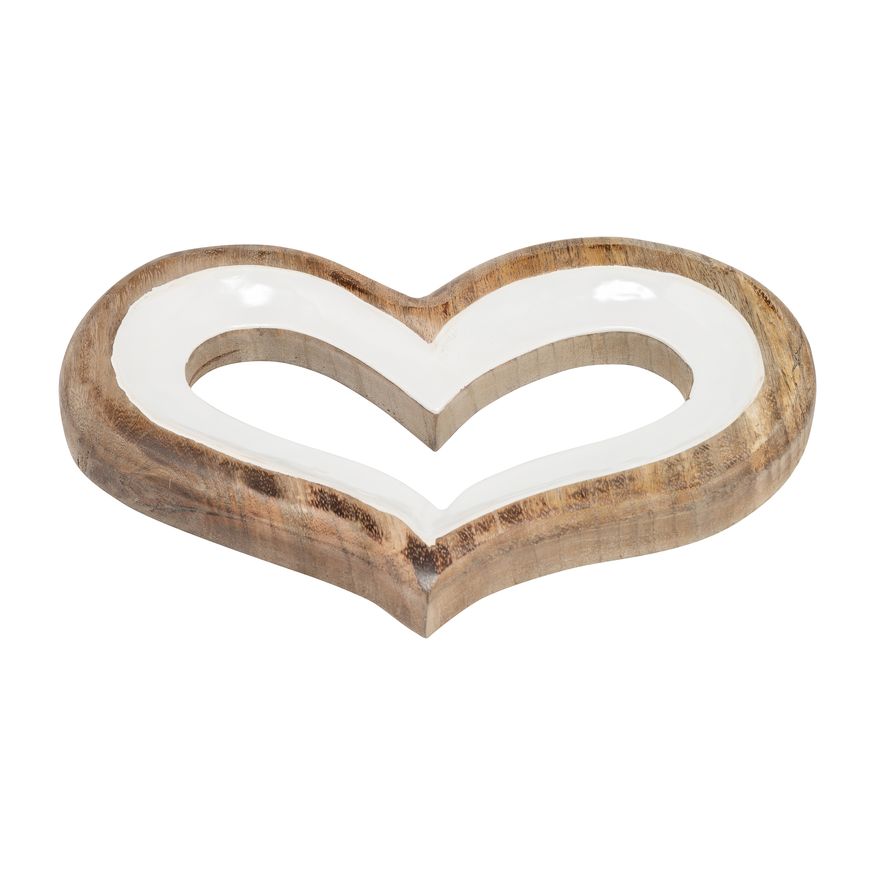 Sagebrook 10" Wood Heart Decor