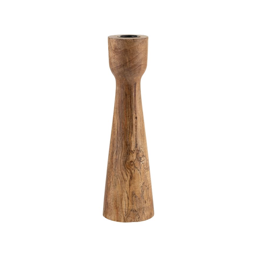 Sagebrook 10" Wood Candle Holder - Brown