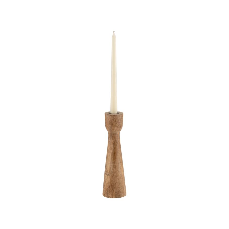 Sagebrook 10" Wood Candle Holder - Brown