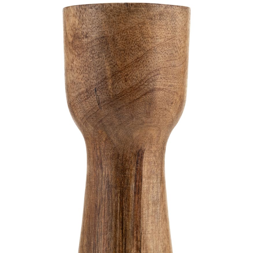 Sagebrook 10" Wood Candle Holder - Brown