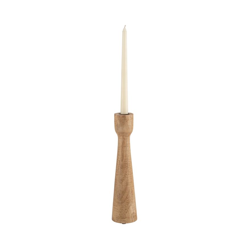 Sagebrook 12" Wood Candle Holder - Brown