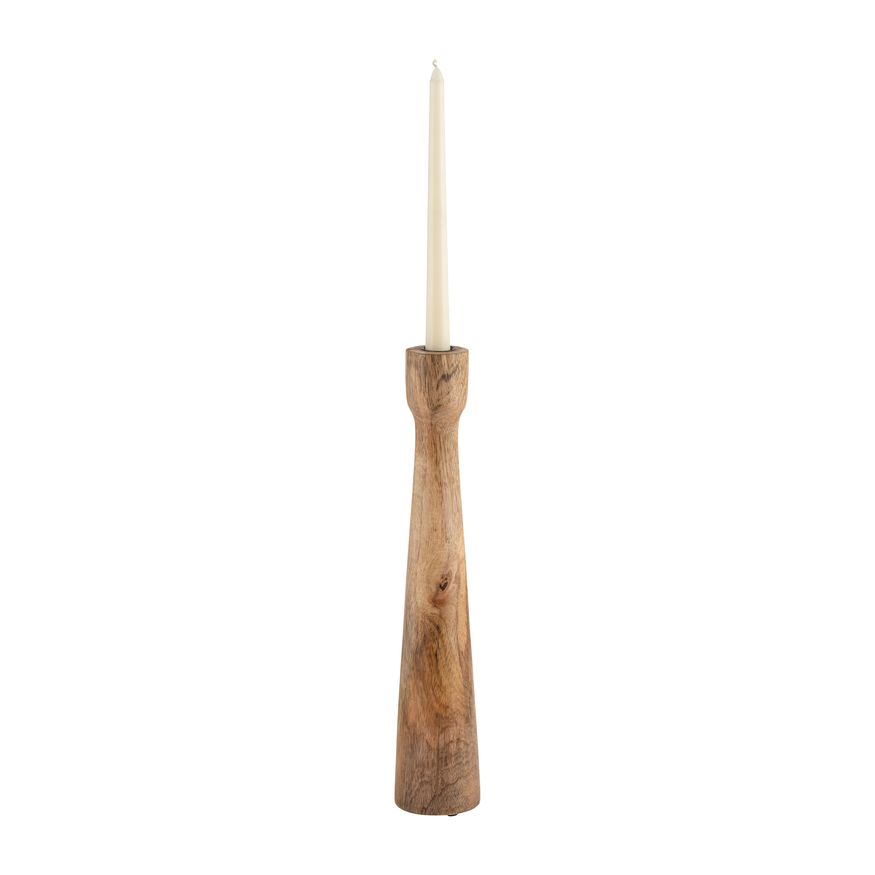 Sagebrook 16" Wood Candle Holder - Brown