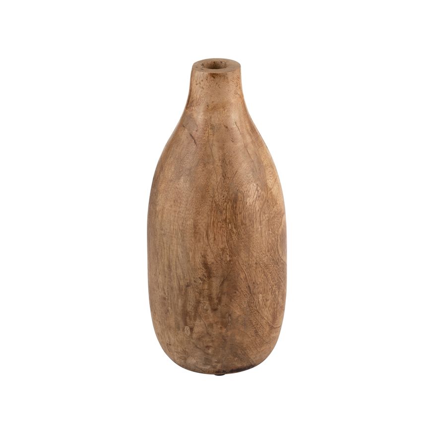 Sagebrook 10" Wood Vase - Brown