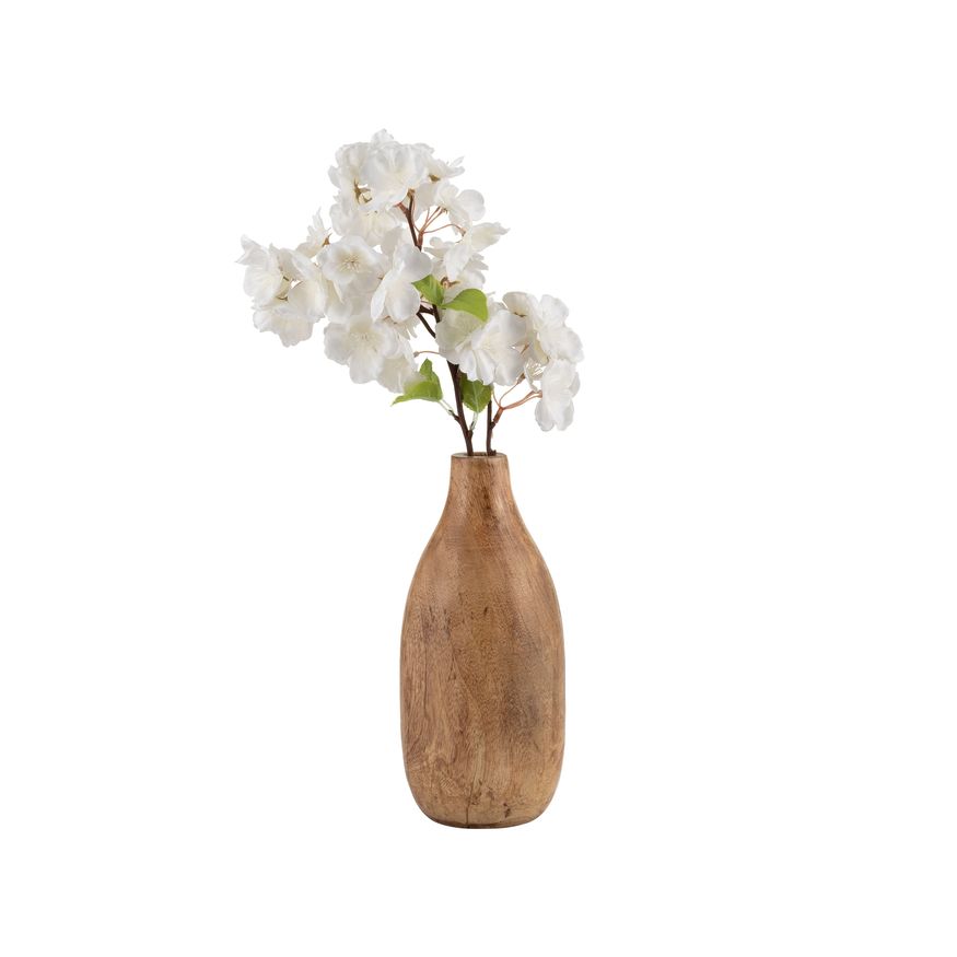 Sagebrook 10" Wood Vase - Brown