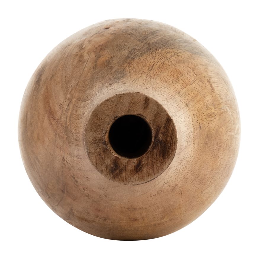 Sagebrook 10" Wood Vase - Brown