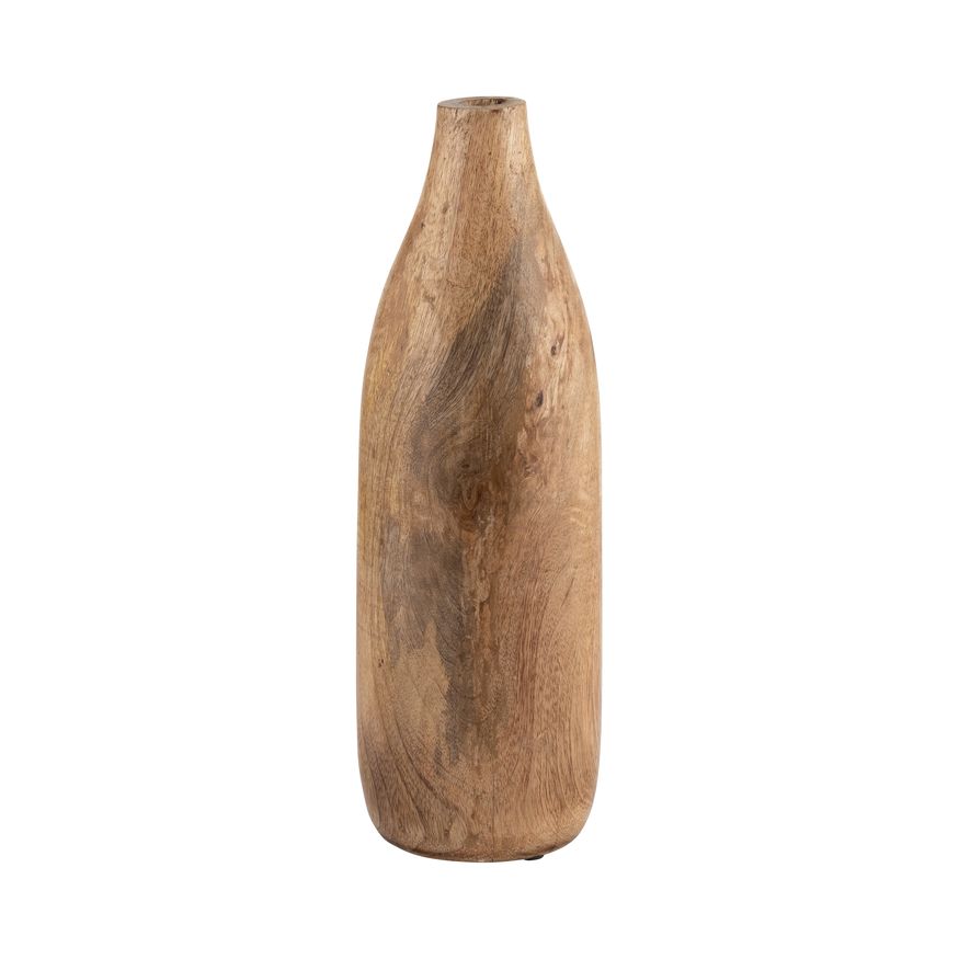 Sagebrook 14" Wood Vase - Brown