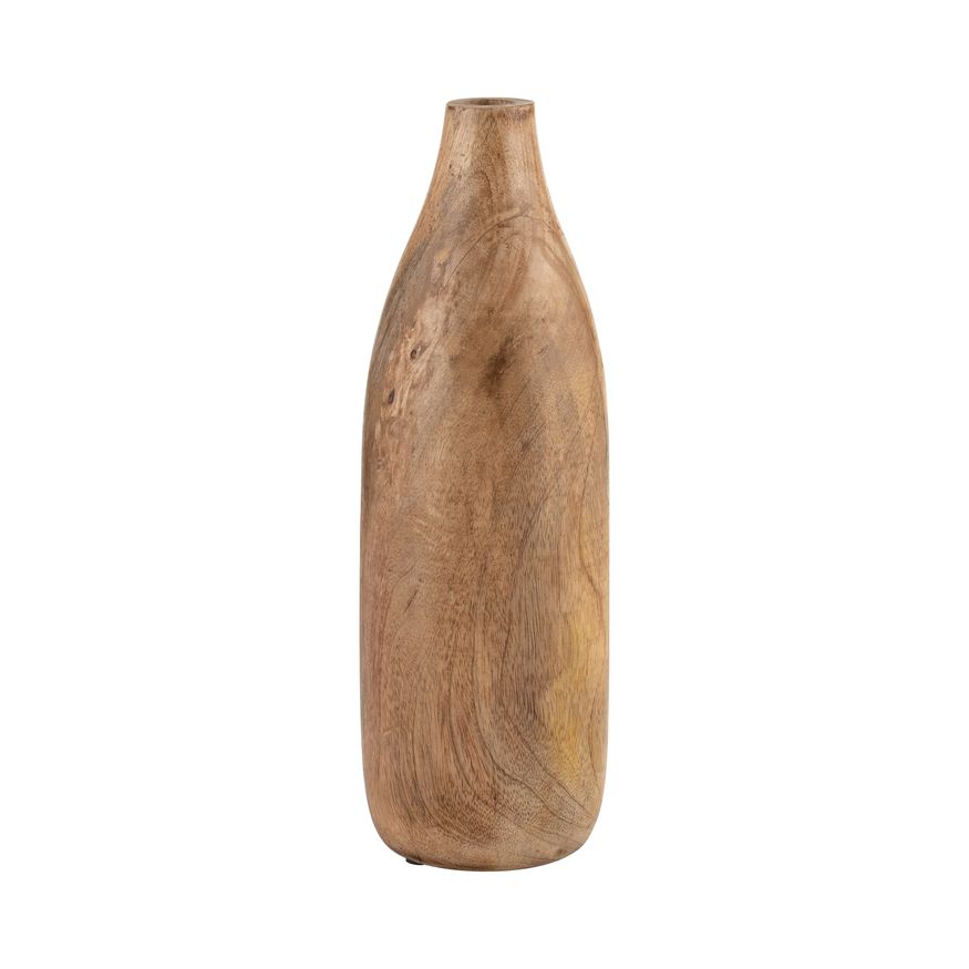 Sagebrook 14" Wood Vase - Brown