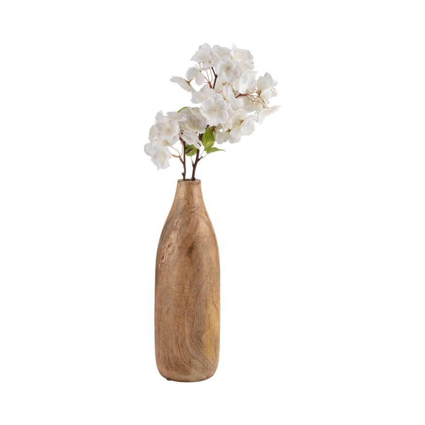 Sagebrook 14" Wood Vase - Brown