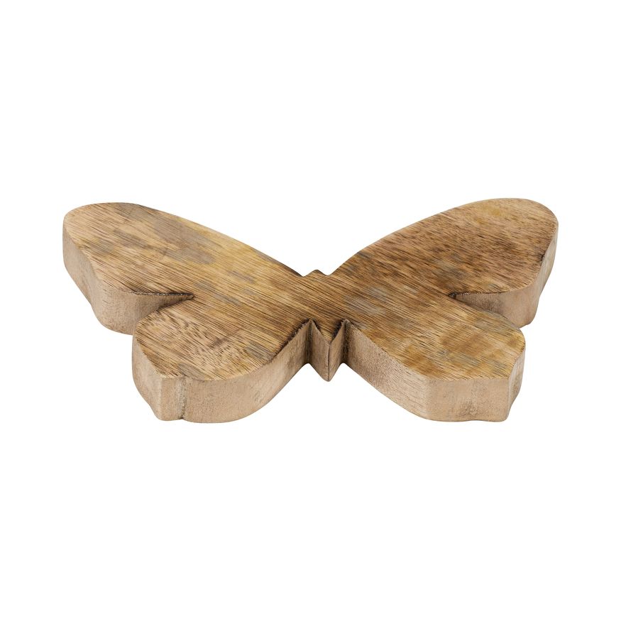 Sagebrook 9" Wood Butterfly Decor - Brown