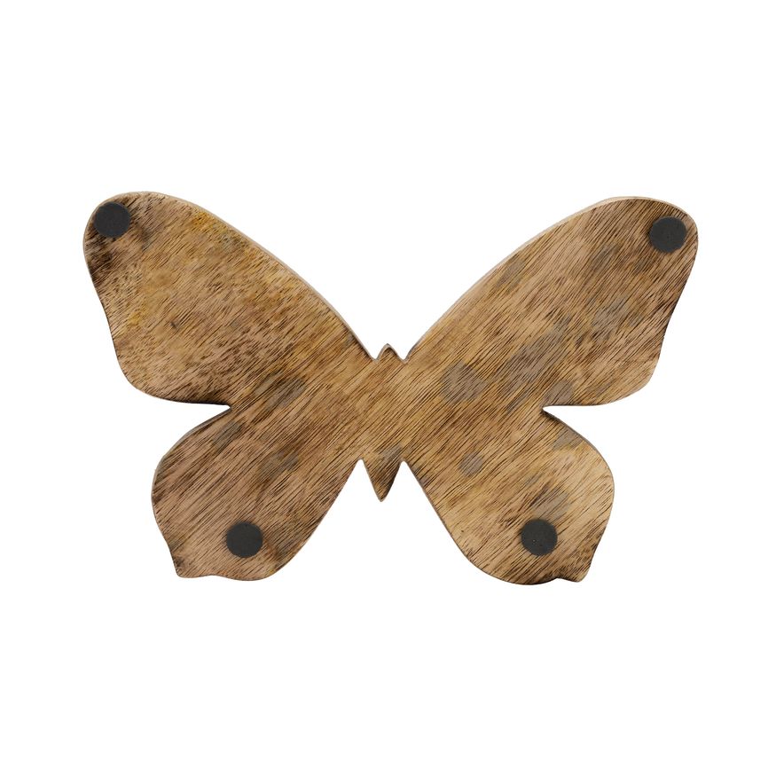 Sagebrook 9" Wood Butterfly Decor - Brown