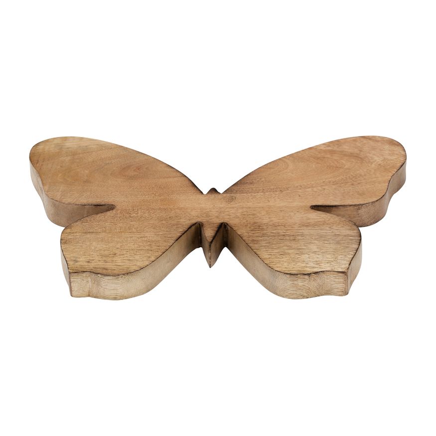 Sagebrook 12" Wood Butterfly Decor - Brown