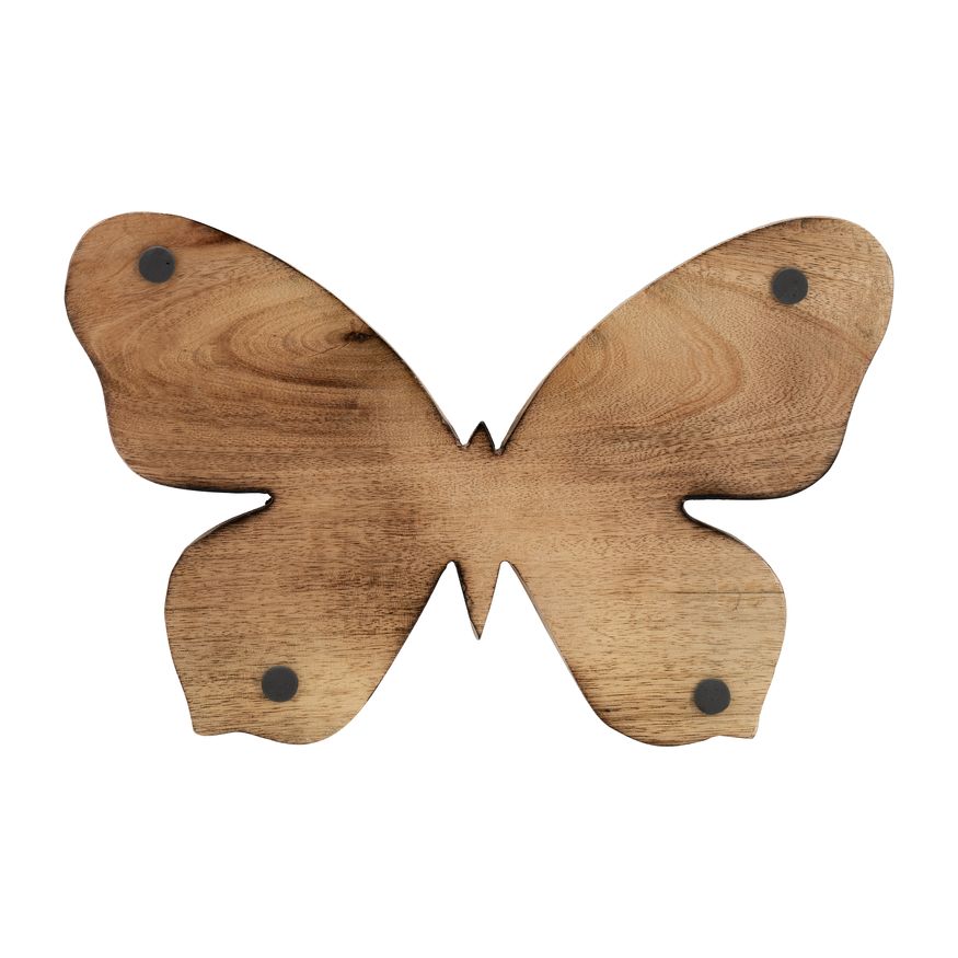 Sagebrook 12" Wood Butterfly Decor - Brown