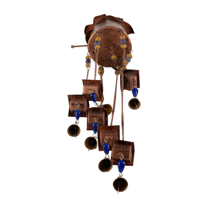 Sagebrook - 38" Metal Birdhouse Chime in Gold