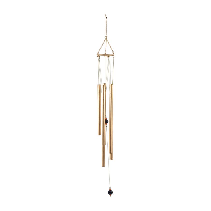 Sagebrook - 43" Metal 5-Pipes Windchime in Antique Gold