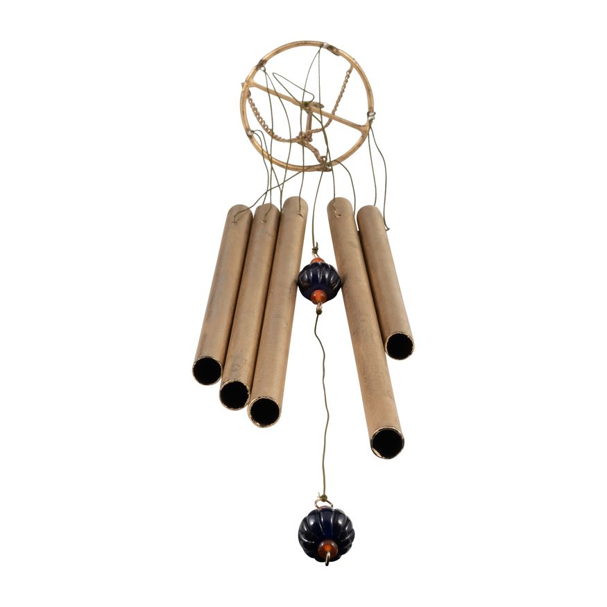 Sagebrook - 43" Metal 5-Pipes Windchime in Antique Gold