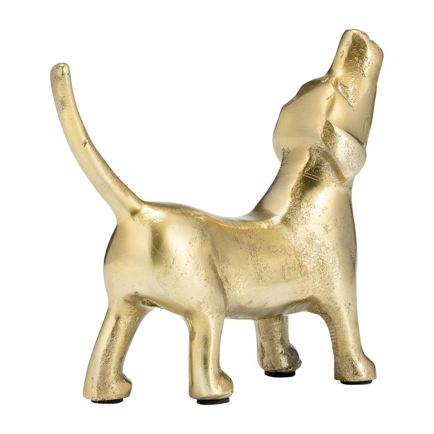 Sagebrook - 8" Metal Decor Howling Dog in Gold