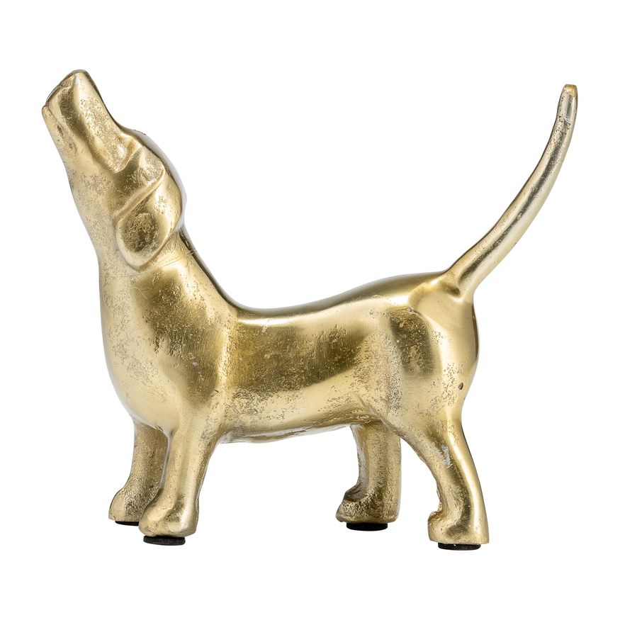 Sagebrook - 8" Metal Decor Howling Dog in Gold