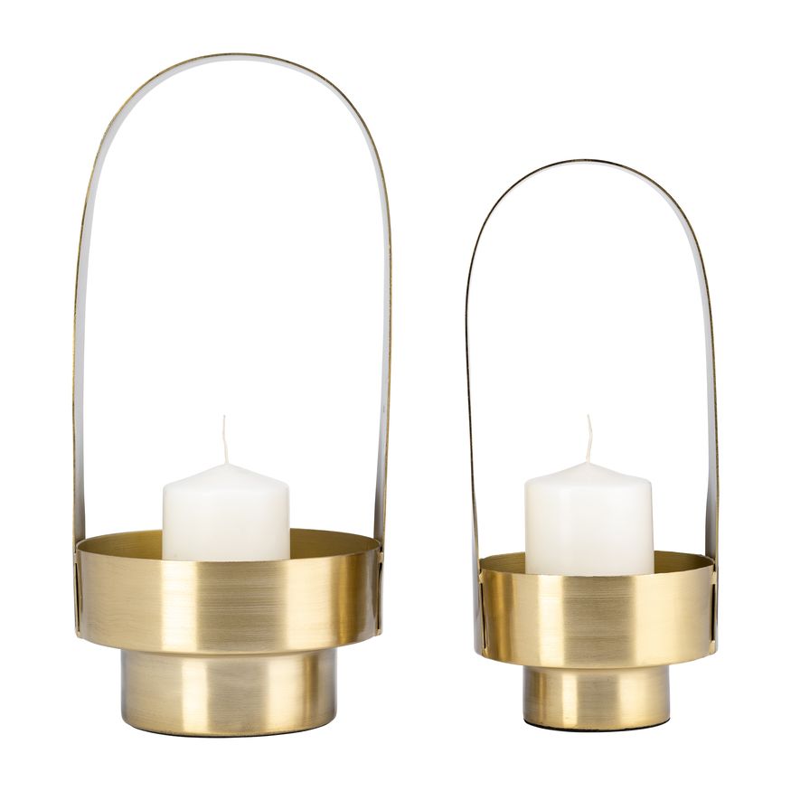 Sagebrook 14"/17" Metal Lanterns (Set of 2) - Gold