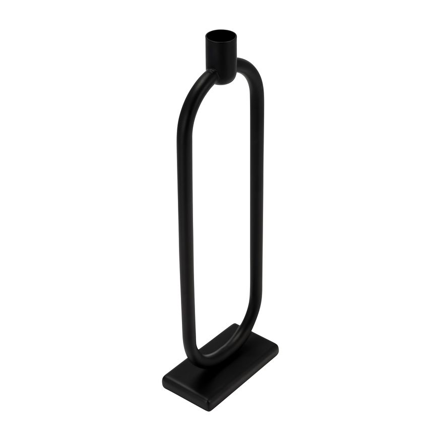 Sagebrook - 13" Metal Oval Taper Candle Holder in Black