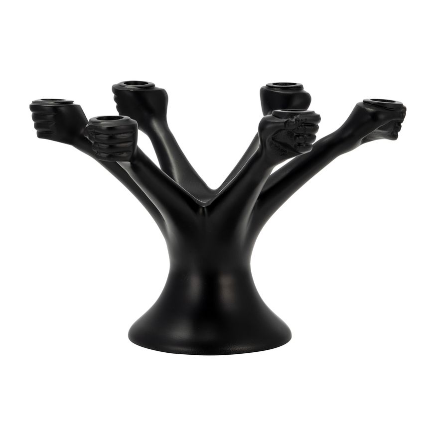 Sagebrook - 13" Metal Hands Holding Taper Candelabra in Black