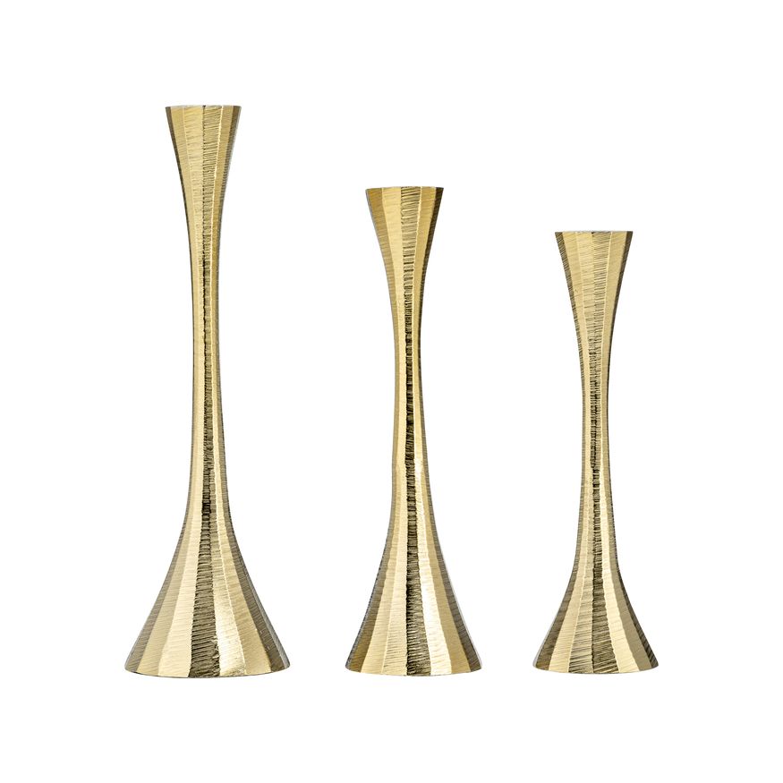 Sagebrook 9" Metal Taper Candle Holder - Brass