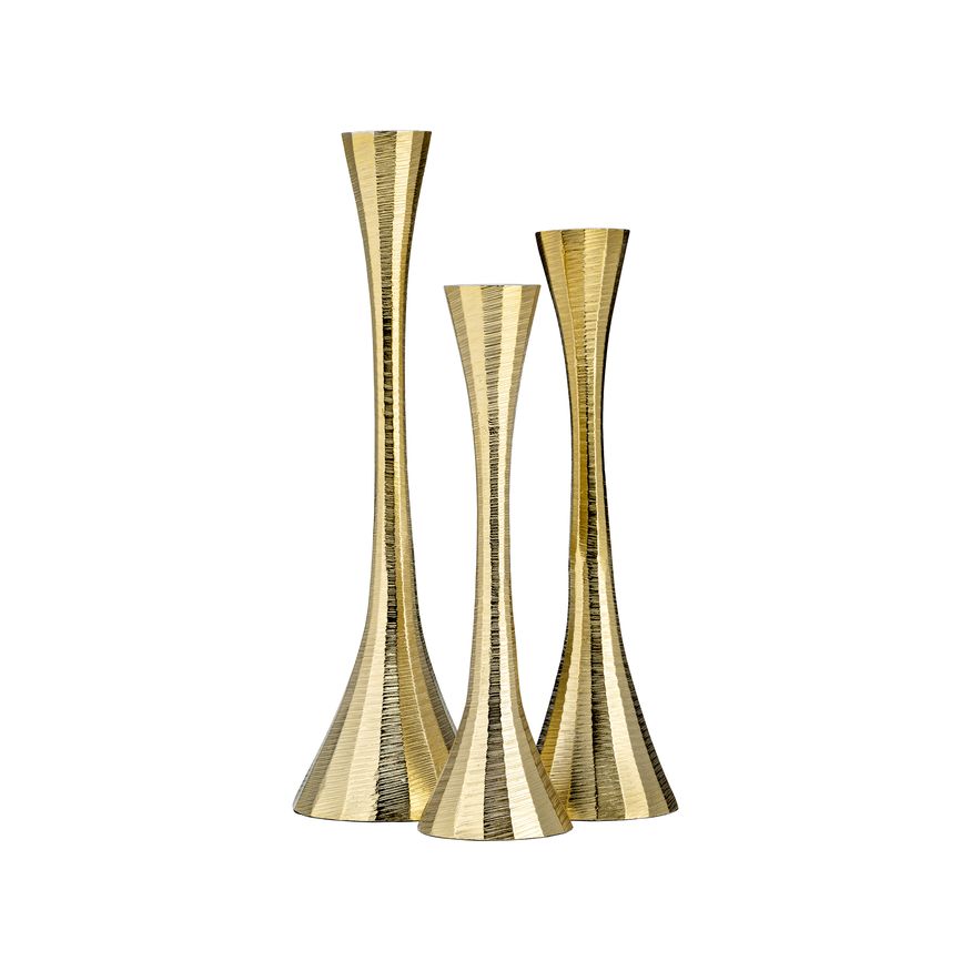 Sagebrook 9" Metal Taper Candle Holder - Brass