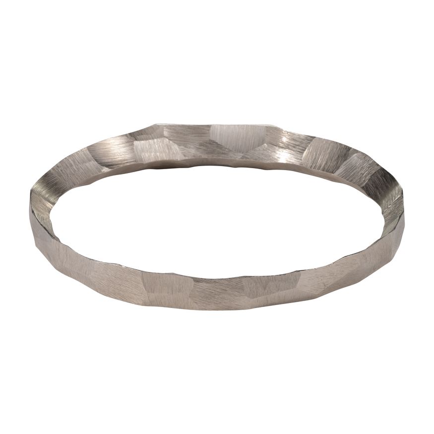 Sagebrook 14"/17" Metal Hammered Decorative Rings (Set Of 2) - Silver