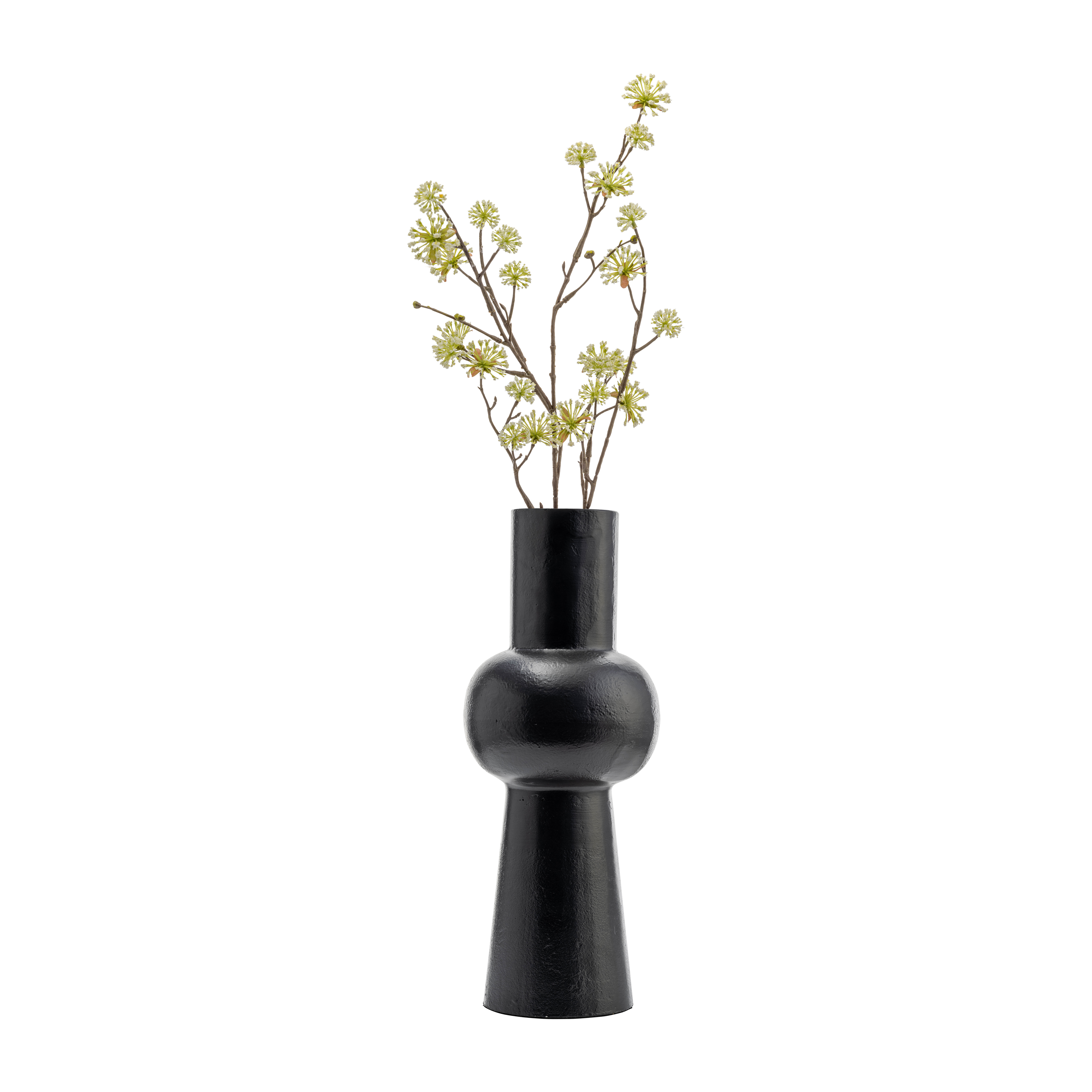 Sagebrook 15" Metal Mid Ellipsoid Vase - Black