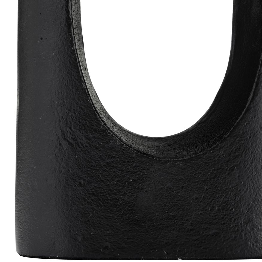 Sagebrook 16" Metal Tall Modern Open Cut Out Vase - Black