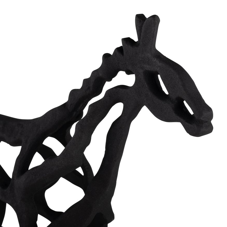 Sagebrook 14" Metal Horse Illusion Sculpture - Black